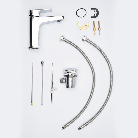 Смеситель для раковины AQUAme Prato AQMP6121 Хром Смеситель для раковины AQUAme Prato AQMP6121 Хром