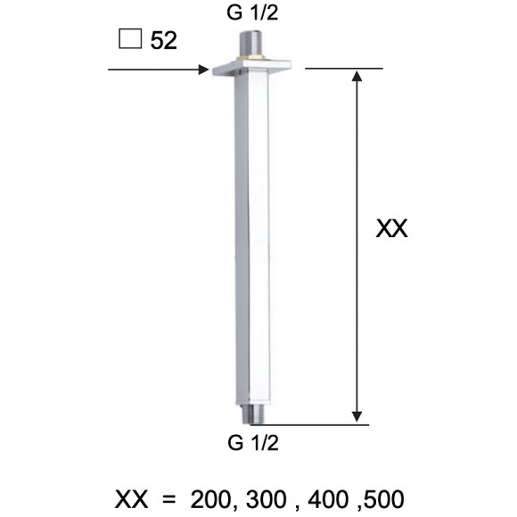 Кронштейн для верхнего душа Remer 347S30NO Черный матовый Кронштейн для верхнего душа Remer 347S30NO Черный матовый