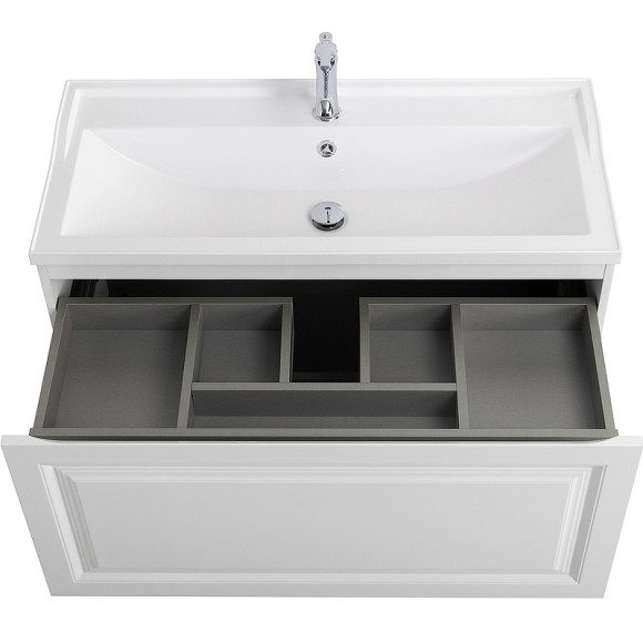 Тумба под раковину Cezares Giubileo 100 GIUBILEO-N-100-1C-SO-BL подвесная Bianco Opaco