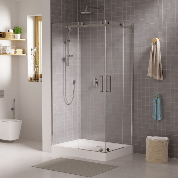 Душевой уголок Grossman Cosmo 120х90 L GR-1120L профиль Хром стекло прозрачное Душевой уголок Grossman Cosmo 120х90 L GR-1120L профиль Хром стекло прозрачное