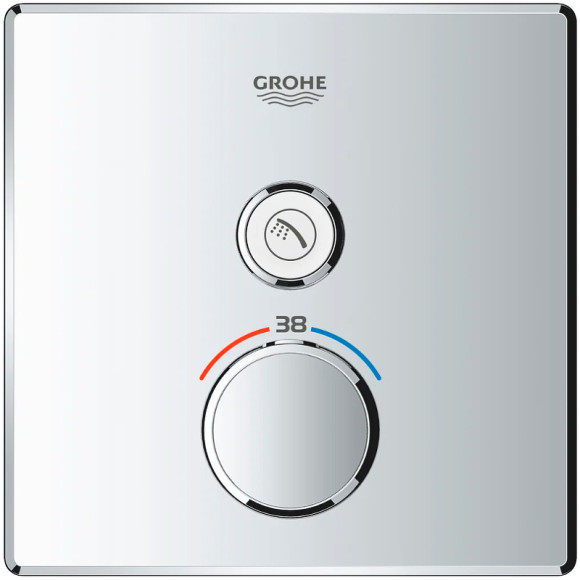 Смеситель для душа Grohe Grohtherm SmartControl 29123000 с термостатом Хром Смеситель для душа Grohe Grohtherm SmartControl 29123000 с термостатом Хром