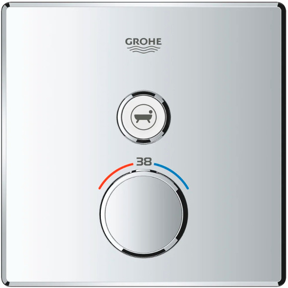 Смеситель для душа Grohe Grohtherm SmartControl 29123000 с термостатом Хром Смеситель для душа Grohe Grohtherm SmartControl 29123000 с термостатом Хром