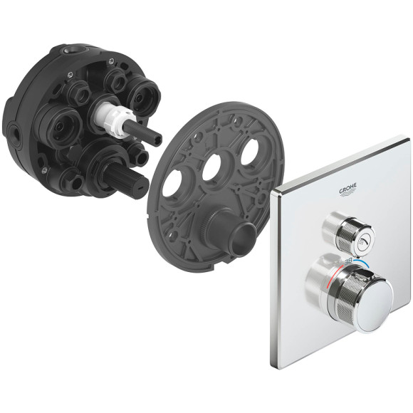 Смеситель для душа Grohe Grohtherm SmartControl 29123000 с термостатом Хром Смеситель для душа Grohe Grohtherm SmartControl 29123000 с термостатом Хром