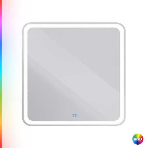 Зеркало Cezares Multicolore 80 CZR-SPC-MC-800-800-RGB-TCH с подсветкой с сенсорным выключателем и функцией памяти