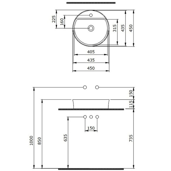 Раковина Berges Ego SL 45 182015 Белая глянцевая Раковина Berges Ego SL 45 182015 Белая глянцевая