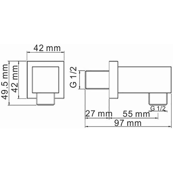 Шланговое подключение WasserKRAFT Exter A108 Светлая бронза Шланговое подключение WasserKRAFT Exter A108 Светлая бронза