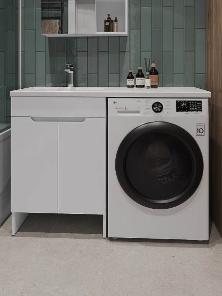 Тумба с раковиной Orange Kandy 120 L OPKD-120TUW+RAL Белый глянец Тумба с раковиной Orange Kandy 120 L OPKD-120TUW+RAL Белый глянец