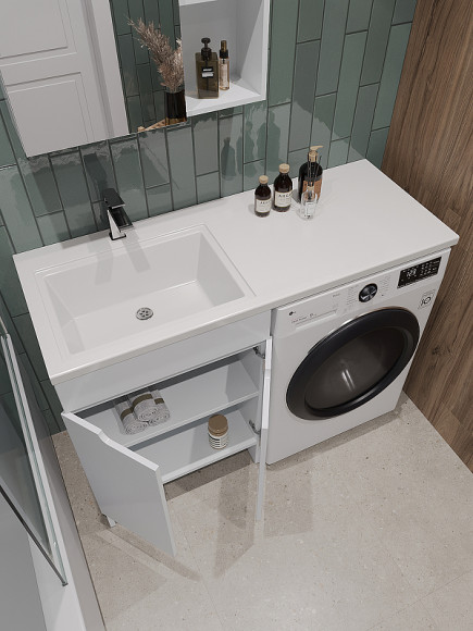 Тумба с раковиной Orange Kandy 120 L OPKD-120TUW+RAL Белый глянец Тумба с раковиной Orange Kandy 120 L OPKD-120TUW+RAL Белый глянец