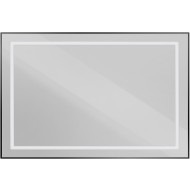Зеркало BelBagno Kraft 120 SPC-KRAFT-1200-800-SENS-NERO с подсветкой Черное с сенсорным выключателем