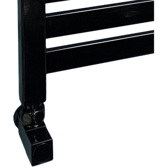 Водяной полотенцесушитель Ника Modern ЛМ 5 60x50 с вентилями Черный матовый 7 перекладин Водяной полотенцесушитель Ника Modern ЛМ 5 60x50 с вентилями Черный матовый 7 перекладин