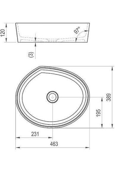 Раковина-чаша Ravak Moon 3 46 XJN01300004 Белая Раковина-чаша Ravak Moon 3 46 XJN01300004 Белая