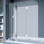 Шторка на ванну Koller Pool Waterfall Line 150 QP96 L профиль Хром стекло рифленое