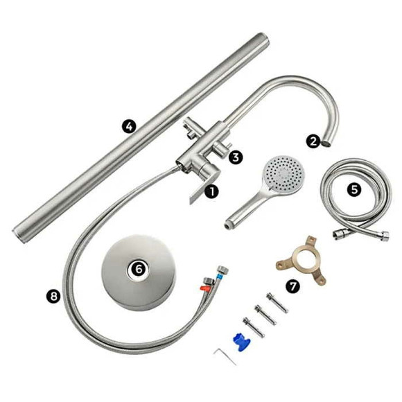 Смеситель для ванны Gappo G3099 Сатин