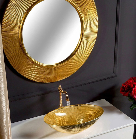 Зеркало Boheme NeoArt Shine 82 528-G light с подсветкой Золото глянец Зеркало Boheme NeoArt Shine 82 528-G light с подсветкой Золото глянец