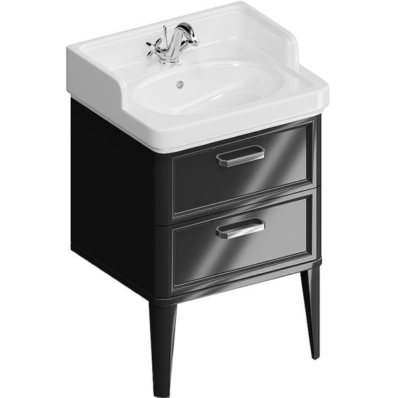 Тумба под раковину Kerama Marazzi Pompei 60 PO.N.60.2\BLK Черная глянцевая Тумба под раковину Kerama Marazzi Pompei 60 PO.N.60.2\BLK Черная глянцевая