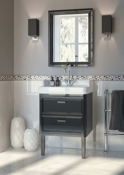 Тумба под раковину Kerama Marazzi Pompei 60 PO.N.60.2\BLK Черная глянцевая Тумба под раковину Kerama Marazzi Pompei 60 PO.N.60.2\BLK Черная глянцевая