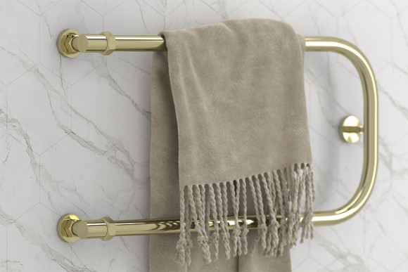 Водяной полотенцесушитель Сунержа П-образный 600х400 00-0004-6040 с двумя полками Хром Водяной полотенцесушитель Сунержа П-образный 600х400 00-0004-6040 с двумя полками Хром