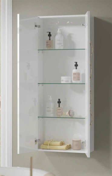 Шкаф пенал Clarberg Due amanti 50 DUE0505W Белый без ручек Шкаф пенал Clarberg Due amanti 50 DUE0505W Белый без ручек