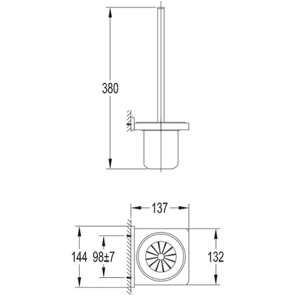Ершик для унитаза Omnires Darling DA70620BL Черный Ершик для унитаза Omnires Darling DA70620BL Черный