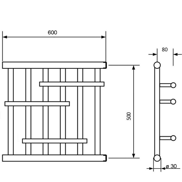 Водяной полотенцесушитель Ника Econ ПМ-6 50/60 Хром Водяной полотенцесушитель Ника Econ ПМ-6 50/60 Хром