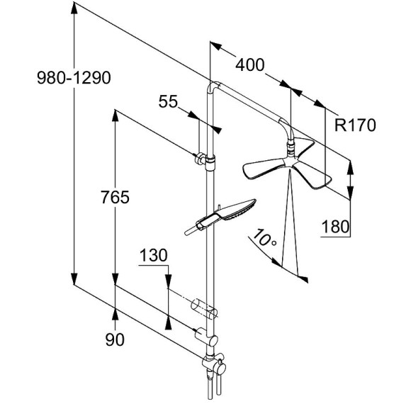 Душевая система Kludi Fizz 6709305-00 Хром