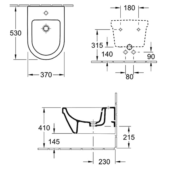 Биде Villeroy&Boch Architectura 54840001 подвесное Альпийский белый