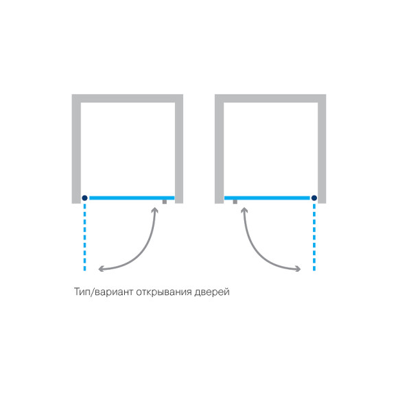Душевая дверь Koller Pool Waterfall Line QP10 90 профиль Хром стекло рифленое