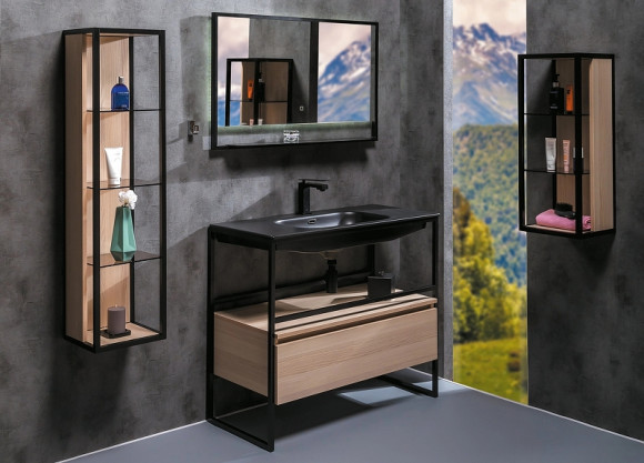 Шкаф пенал Boheme Armadi Art Loft 30 896-L подвесной Light wood Шкаф пенал Boheme Armadi Art Loft 30 896-L подвесной Light wood