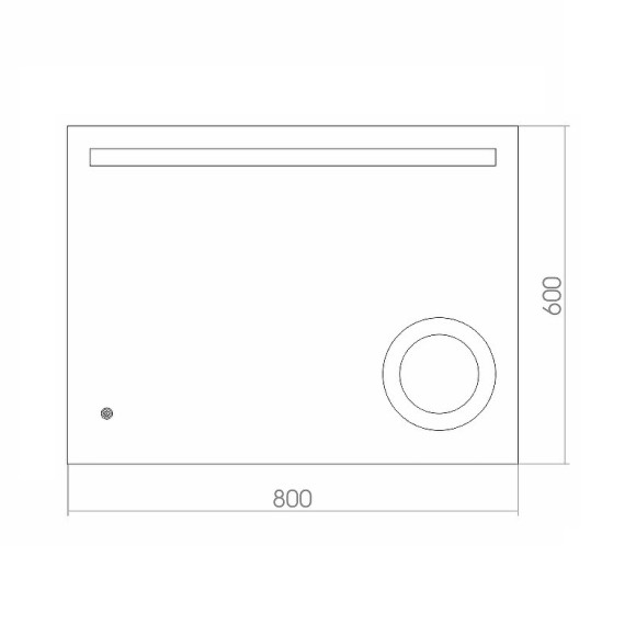 Зеркало Azario Лайт 80 ФР-00001377 с подсветкой с сенсорным выключателем
