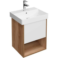 Тумба под раковину Kerama Marazzi Pro 50 PRO.50.1\OLM подвесная Белая матовая Швейцарский вяз