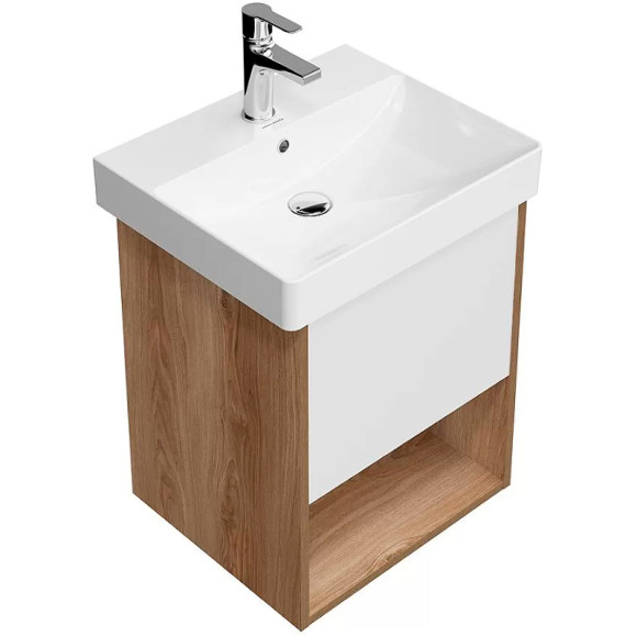 Тумба под раковину Kerama Marazzi Pro 50 PRO.50.1\OLM подвесная Белая матовая Швейцарский вяз Тумба под раковину Kerama Marazzi Pro 50 PRO.50.1\OLM подвесная Белая матовая Швейцарский вяз