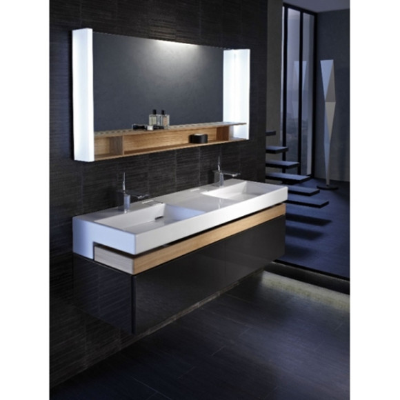 Зеркало Jacob Delafon Terrace 150 EB1184-NF с подсветкой Белое Древесное с сенсорным выключателем Зеркало Jacob Delafon Terrace 150 EB1184-NF с подсветкой Белое Древесное с сенсорным выключателем