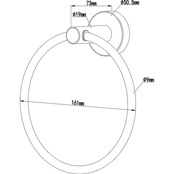 Кольцо для полотенец Swedbe Attribut 9803B Черное матовое Кольцо для полотенец Swedbe Attribut 9803B Черное матовое