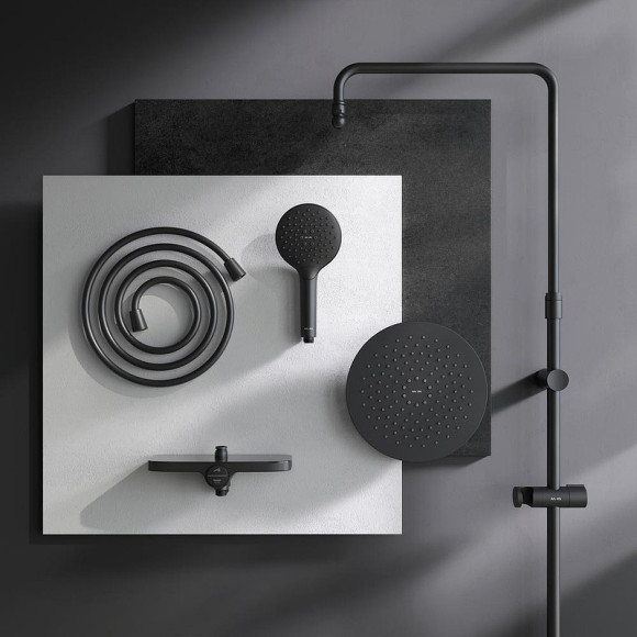Душевая система AM.PM Like F0780222 Черная матовая Душевая система AM.PM Like F0780222 Черная матовая