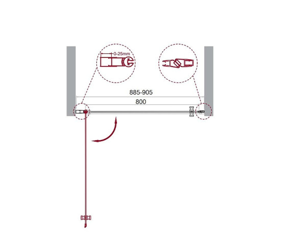Душевая дверь BelBagno Etna 90 ETNA-B-1-90-C-Cr профиль Хром стекло прозрачное Душевая дверь BelBagno Etna 90 ETNA-B-1-90-C-Cr профиль Хром стекло прозрачное