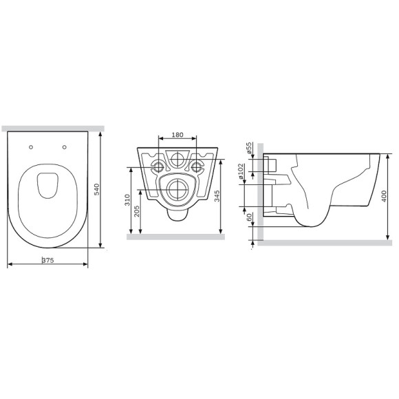Унитаз AM.PM Func FlashClean C8F1701MWSC подвесной Белый матовый с сиденьем Микролифт