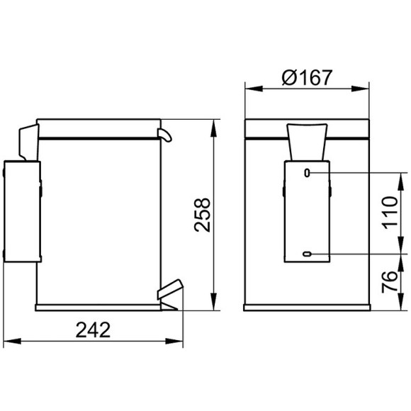 Ведро для мусора Keuco Plan 14977 370000 Черное матовое Ведро для мусора Keuco Plan 14977 370000 Черное матовое