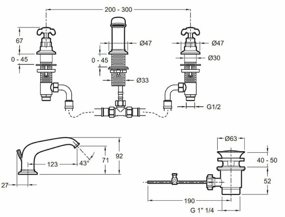 Смеситель для раковины Jacob Delafon Cleo 1889 E24306-BGG Золото Смеситель для раковины Jacob Delafon Cleo 1889 E24306-BGG Золото