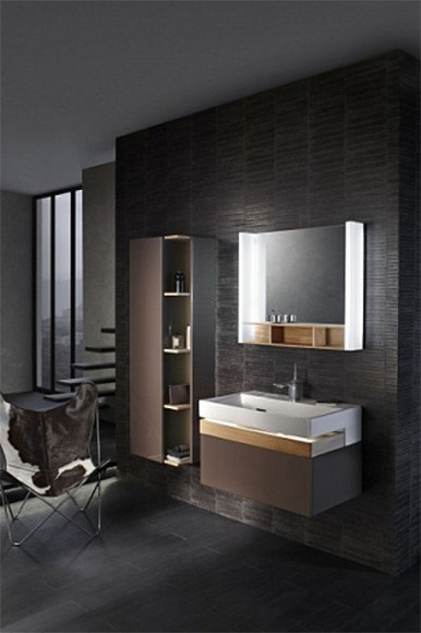 Шкаф пенал Jacob Delafon Terrace 50 L EB1179G-M61 подвесной Мягкий черный