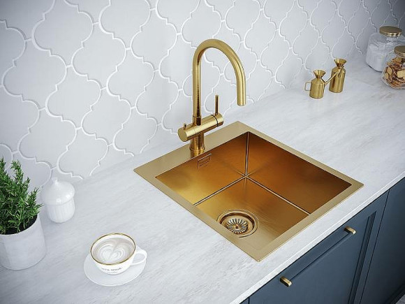 Кухонная мойка Paulmark Velten 45 PM804551-BG Брашированное золото Кухонная мойка Paulmark Velten 45 PM804551-BG Брашированное золото