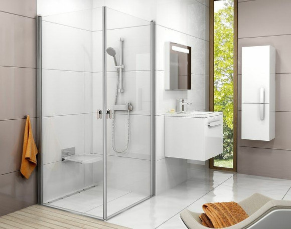 Душевая дверь Ravak Chrome CRV1-80 1QV40C01Z1 профиль Хром стекло Transparent Душевая дверь Ravak Chrome CRV1-80 1QV40C01Z1 профиль Хром стекло Transparent