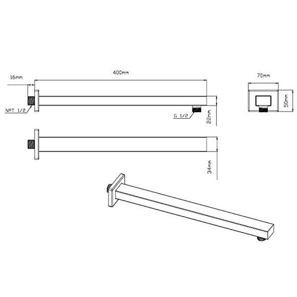 Душевая система Vincea VSFW-433T1CH с термостатом Хром