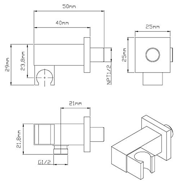 Душевая система Vincea VSFW-433T1CH с термостатом Хром