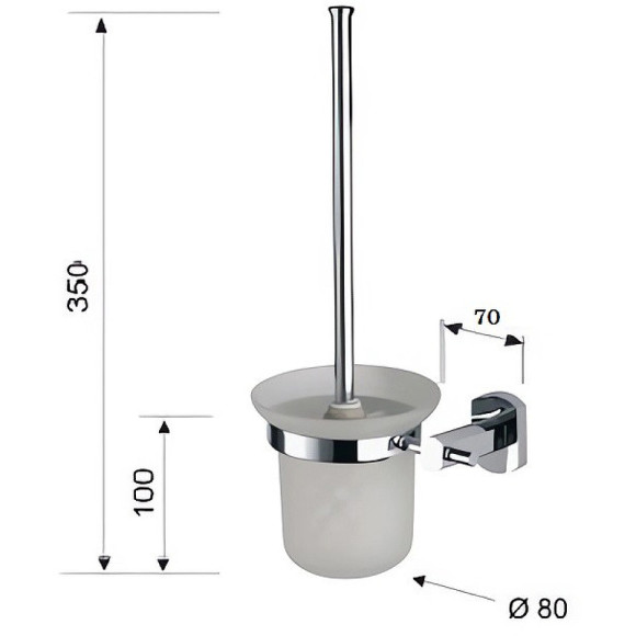 Ершик для унитаза Remer Forma FR66CR Хром