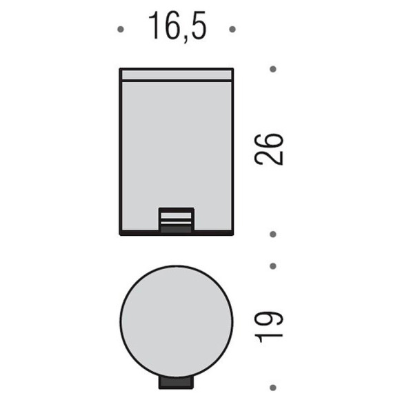 Ведро для мусора Colombo Design Hotel Collection B9962.IL Нержавеющая сталь