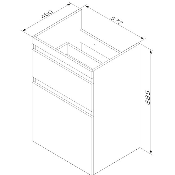 Тумба под раковину AM.PM X-Joy 60 M85AFSX0602WG Белый глянец Светлое дерево