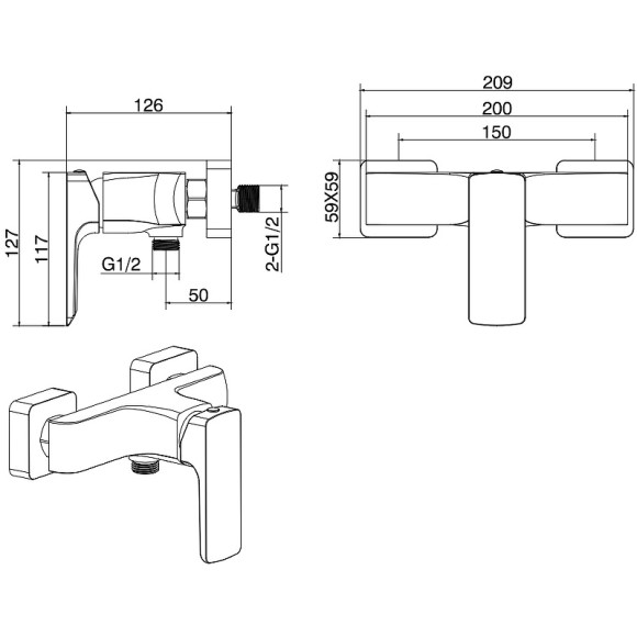 Смеситель для душа Allen Brau Infinity 5.21010-31 Черный матовый Смеситель для душа Allen Brau Infinity 5.21010-31 Черный матовый