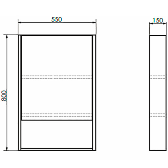 Зеркальный шкаф Comforty Вена 55 00-00009271 Дуб дымчатый