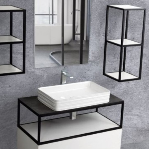 Полка Cezares Cadro 30 CADRO-30/30/80-2C-SO-MET-ST Черная матовая Полка Cezares Cadro 30 CADRO-30/30/80-2C-SO-MET-ST Черная матовая