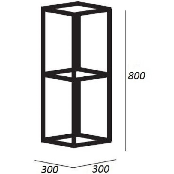 Полка Cezares Cadro 30 CADRO-30/30/80-2C-SO-MET-ST Черная матовая Полка Cezares Cadro 30 CADRO-30/30/80-2C-SO-MET-ST Черная матовая
